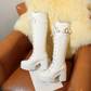 Harajuku Lolita Martin boots tall canister boots - Veooy