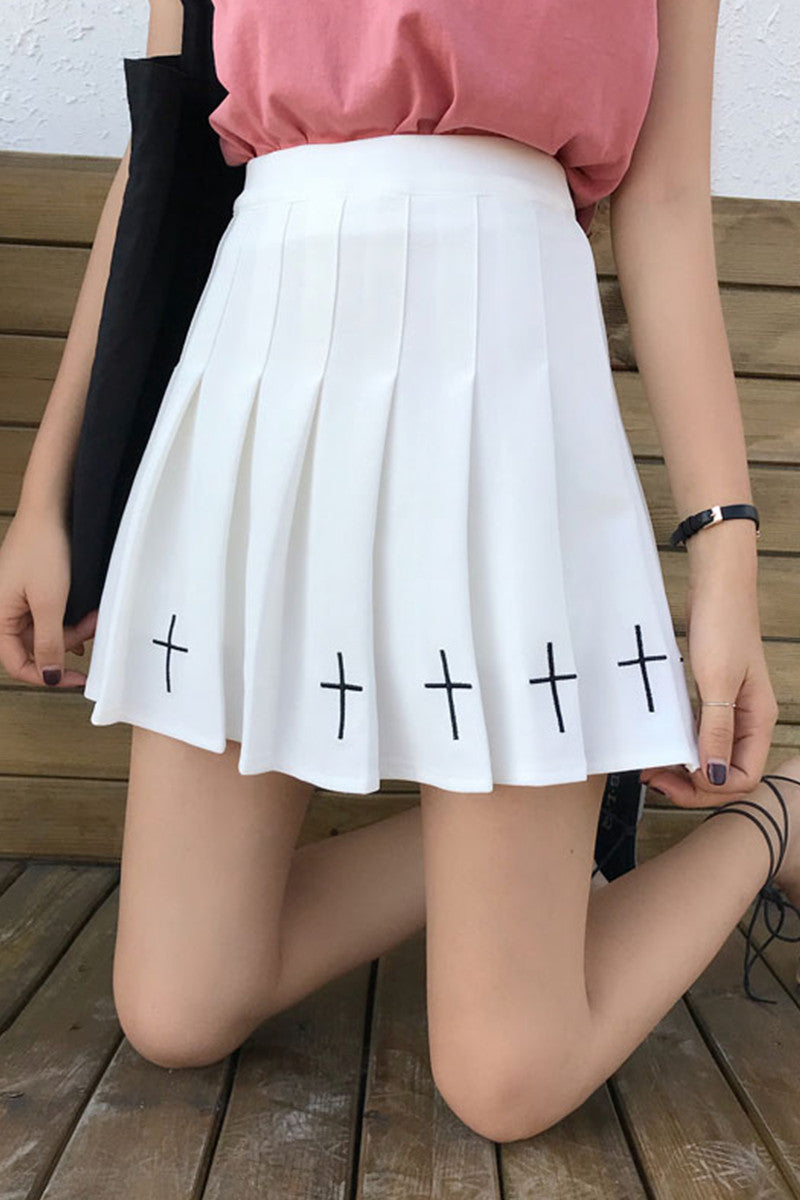 New Fashion Plaid Skirt High Waist Pleated Skirt