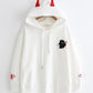 Harajuku style little devil embroidered hoodie sweater #YYL-883 - Veooy