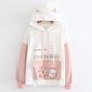 New cute cat and fish pocket hoodie