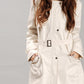 2020 autumn/winter Korean version thick woolen mid-length hooded cotton coat - Veooy
