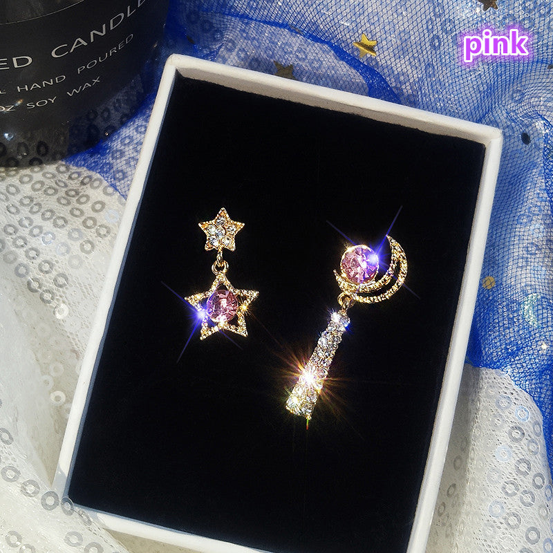 Harajuku fashion universe galaxy necklace earrings - Veooy