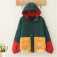 Color block corduroy padded woolen coat #PR1043 - Veooy