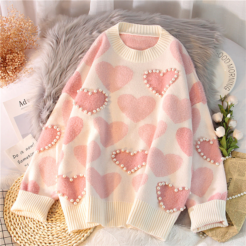 Love Knitted Sweater Pullovers
