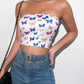Cute butterfly t-shirt tank top  #yyl-835 - Veooy