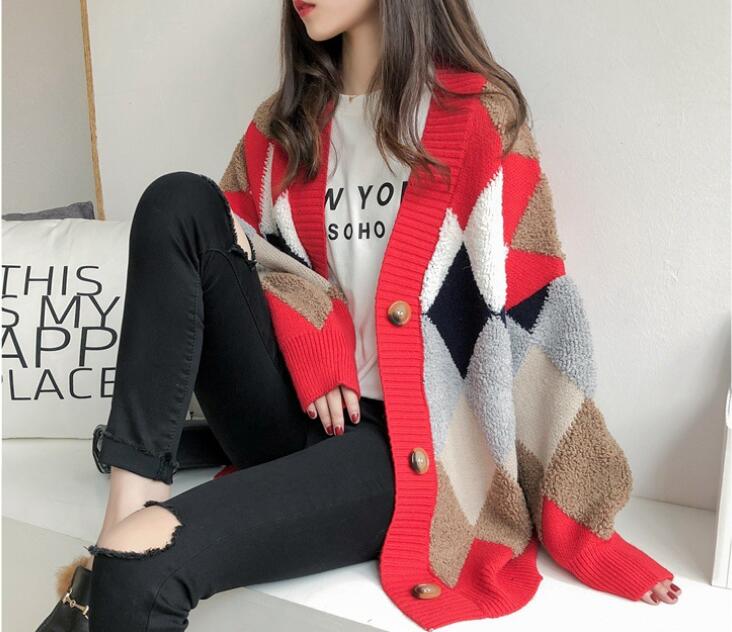 Loose korea style cardigan sweater coat #PR815