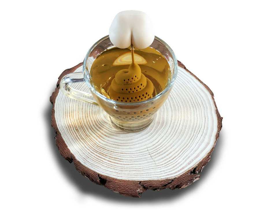 Creative Silicone Poop Tea Infuser/Baba Tea Drainer #PR1045 - Veooy