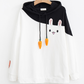 Cute rabbit embroidery hoodie sweater #PR928 - Veooy