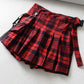Ins high waist pleated skirt with pocket chain buckle #PR964