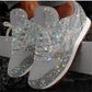 Harajuku new sequined breathable rhinestone sports casual shoes - Veooy