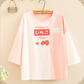 Cute strawberry print t-shirt #PR949 - Veooy