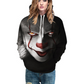 3D clown print hoodie sweater coat #PR798 - Veooy