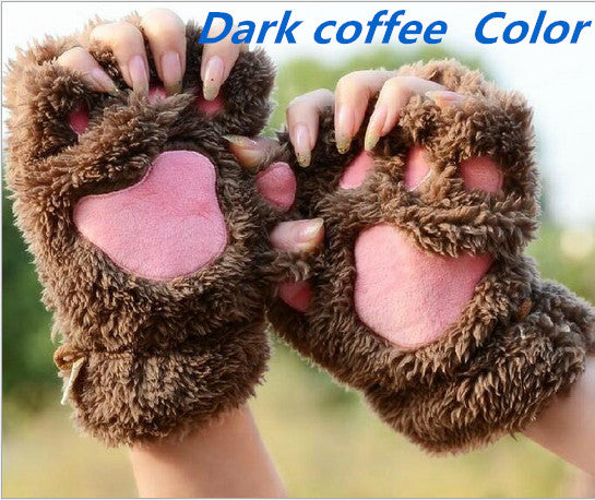 Cute cat claw/Bear claw warm gloves #YYL-624 - Veooy