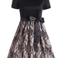 Women's Swing Dress Short Sleeve Geometric Black S M L XL XXL 3XL