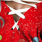 Women's Shift Dress Short Mini Dress Long Sleeve Animal Lace up Patchwork Print Fall Winter Off Shoulder Plus Size Sexy Loose Red S M L XL XXL 3XL-0222826