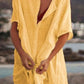 Women's Shift Dress Short Mini Dress - Short Sleeve Solid Color Summer V Neck Tunics Hot Beach Loose White Blue Purple Yellow Blushing Pink Fuchsia Light Green S M L XL XXL 3XL 4XL 5XL