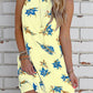 Women's Shift Dress Short Mini Dress - Sleeveless Floral Backless Print Summer Hot Casual Beach White Yellow Blushing Pink Light Blue S M L XL XXL 3XL 4XL 5XL