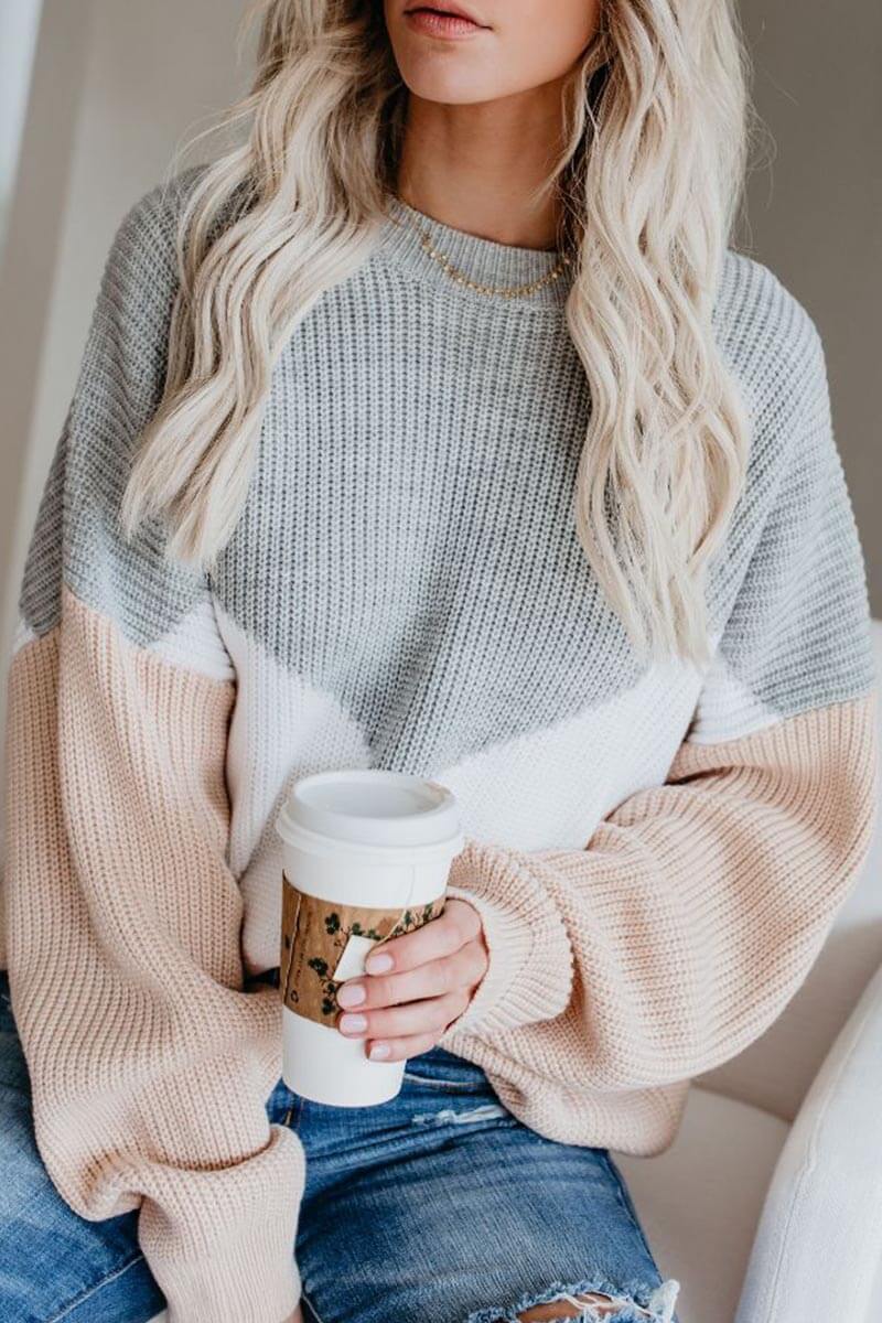 Comfy Loose Stitching Sweater(2 Colors) 💖