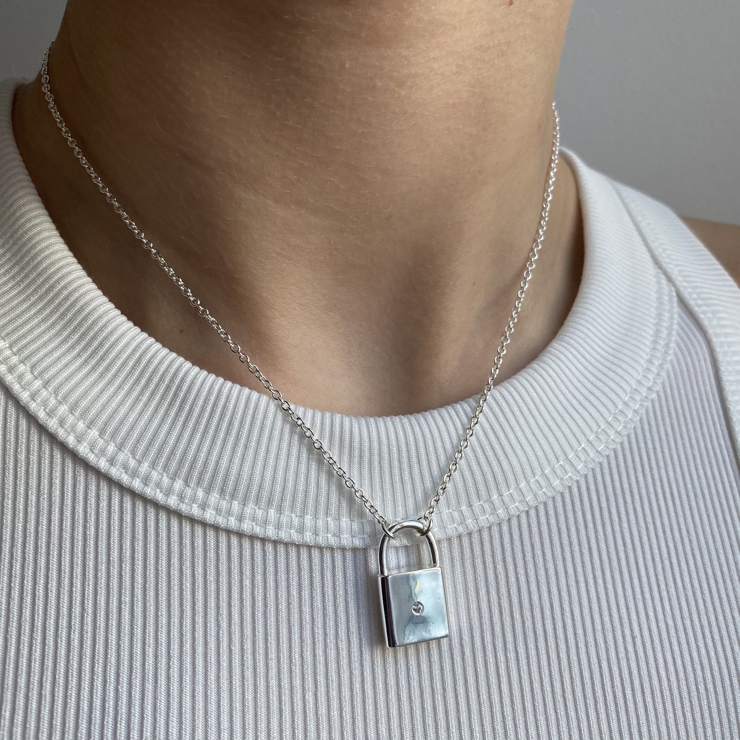 Locked in Love Necklace (silver)