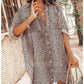 Women's Shirt Dress Short Mini Dress Long Sleeve Print Print Summer Hot Casual Khaki S M L XL XXL