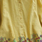 Yellow Floral Casual Cotton-Blend Shirts & Tops