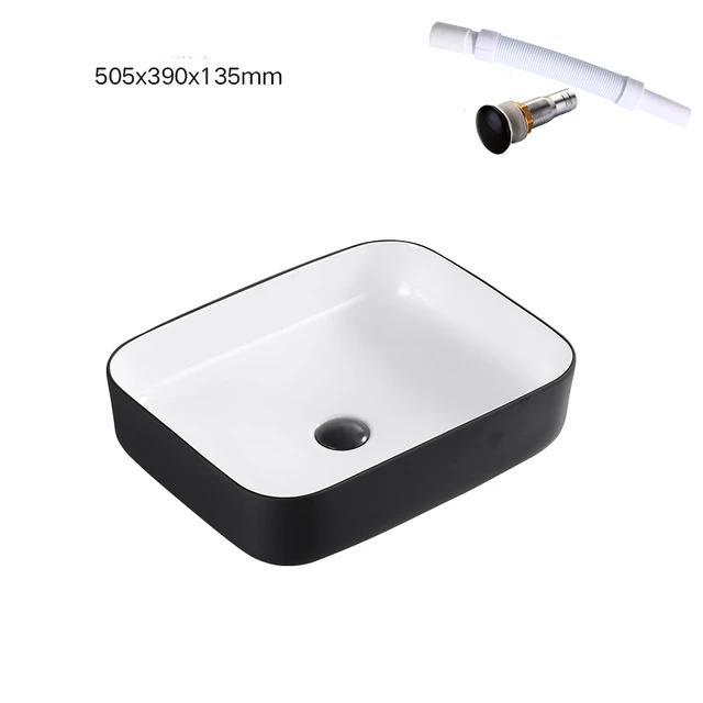 Karri - Ceramic Countertop Bathroom Sink with Pull Out Faucet