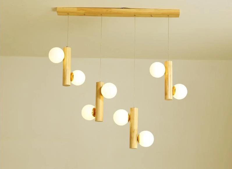 Prescott - Modern Wooden Bulb Chandelier