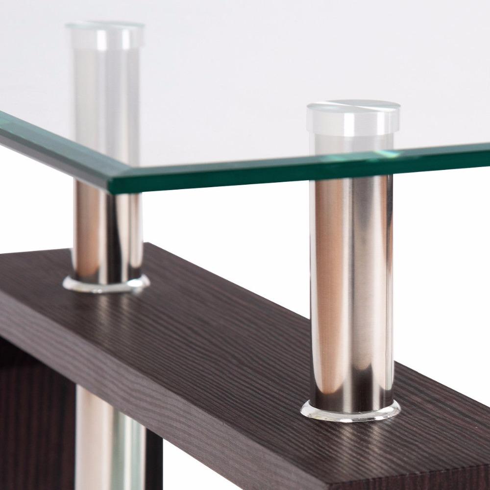 Flynn - Modern Nordic Rectangular Glass Coffee Table - Veooy