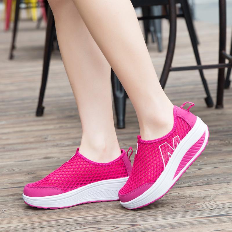 Women's Shoes Casual Breathable Sport Fashion Shoes Walking Flats Height Increasing Women Loafers