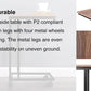 Elettra - 4 Wheeled Portable Metal Framed Coffee Table - Veooy