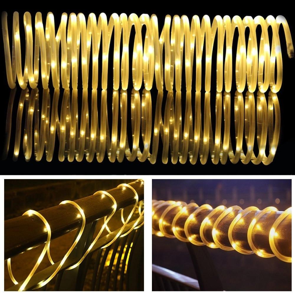 LED Solar Tube String Garden Lights
