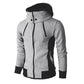 Zipper Men Jackets Autumn Winter Casual Fleece Coats Bomber Jacket Scarf Collar Fashion Hooded Male Outwear