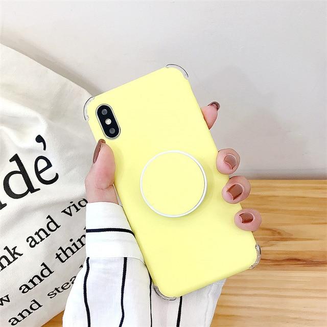 Candee - Matte Silicone iPhone Cover with Ring - Veooy