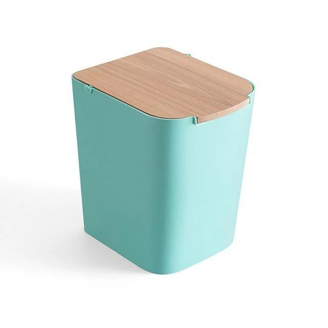 Modern Wooden Office Trash Can