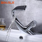 Annetta - Modern Chrome Plated Solid Brass Waterfall Spout Bathroom Faucet - Veooy