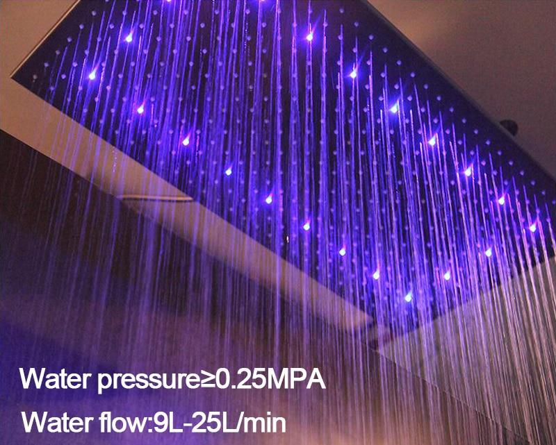 Massimo - Luxury LED Rainfall Ceiling Shower Head