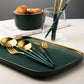 Dark Green & Gold Cutlery Set - Veooy