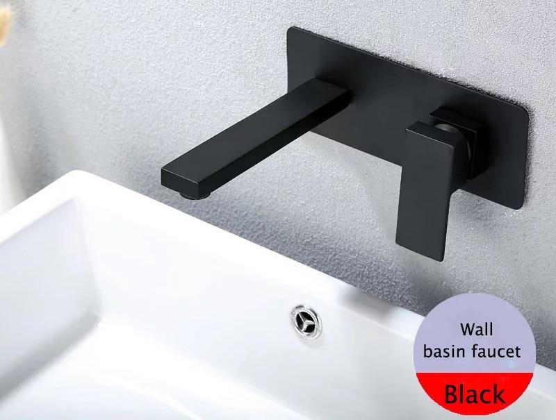 Odell - Luxurious Matte Black Wall Mounted Bathroom Faucet