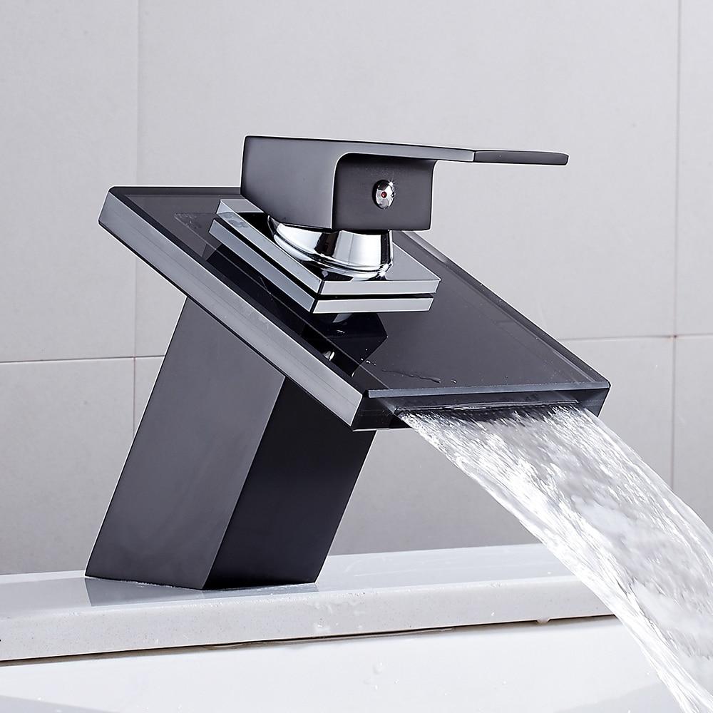Belva - Solid Glass Bathroom Mixer Faucet - Veooy