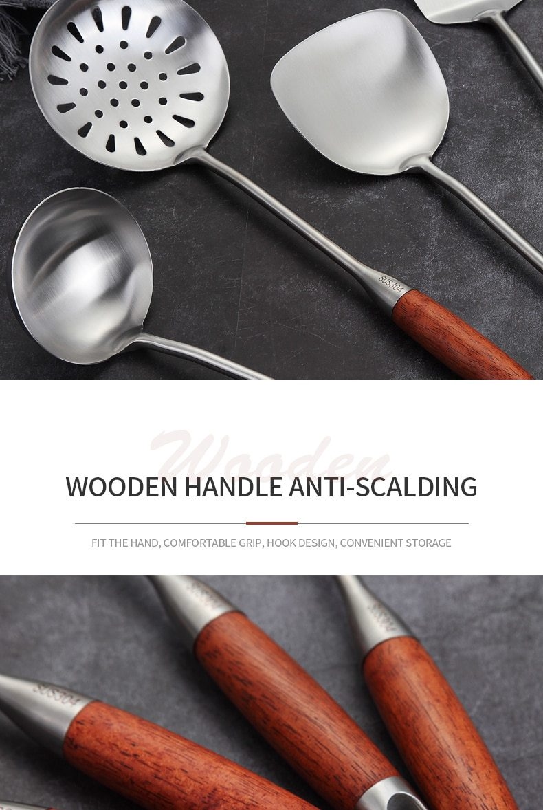 Alward - Wood Handle Cooking Utensil - Veooy