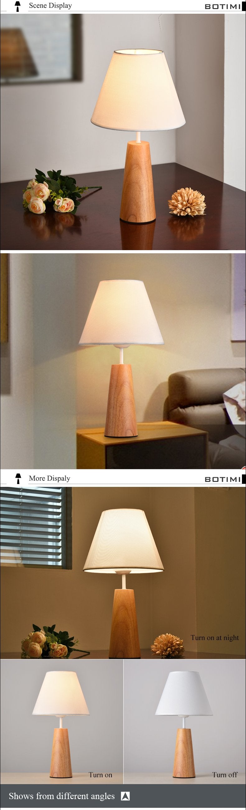 Indiana - Wooden Base Table Lamp