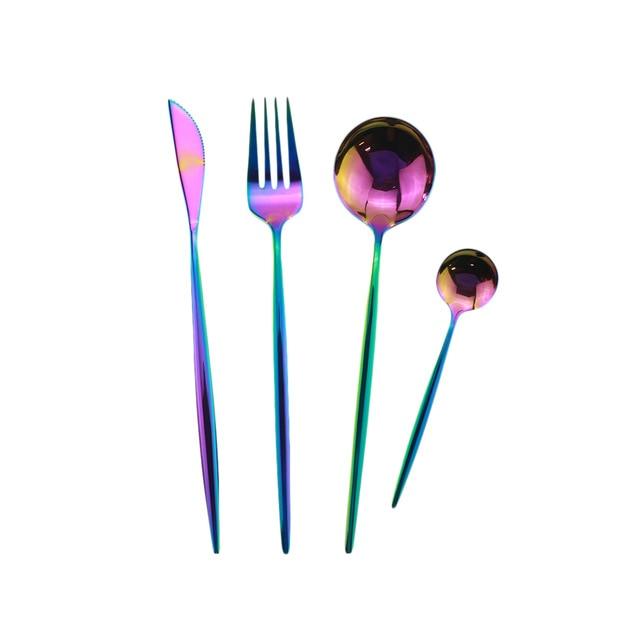 Bright Color Stainless Steel Cutlery Set - Veooy