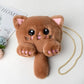 Cute Cat Tail Soft Plush Shoulder Bag SP15321 - Veooy