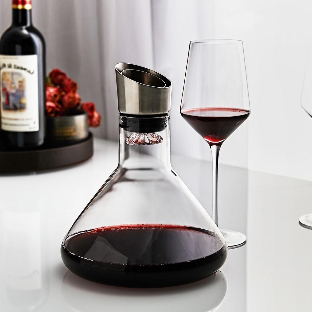 Wine Decanter with Stainless Steel Aerator