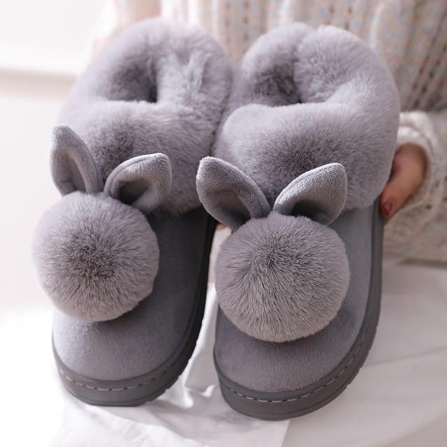 Double Comfy Bunny Slippers - Veooy