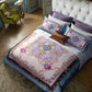 Blue and Violet Oriental Duvet Cover Set - Veooy