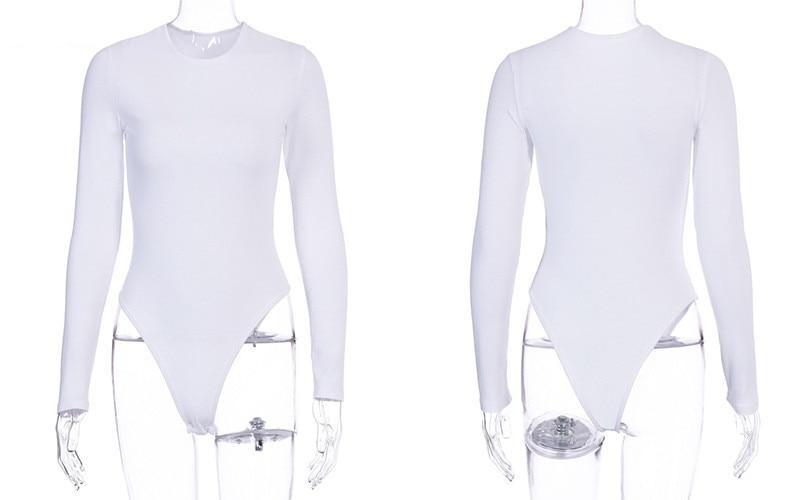 Long Sleeve Basic Bodysuit-veooy
