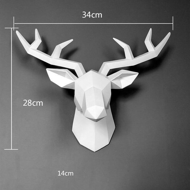 Wall Deer Head Sculpture