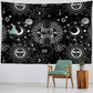 White and Black Astrology Tapestry Wall