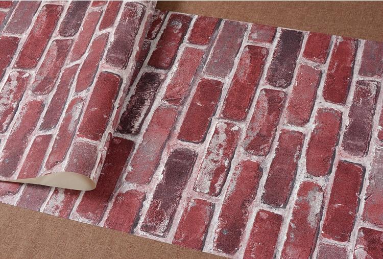 Carter - Rustic Vintage 3D Faux Brick Wallpaper Roll - Veooy